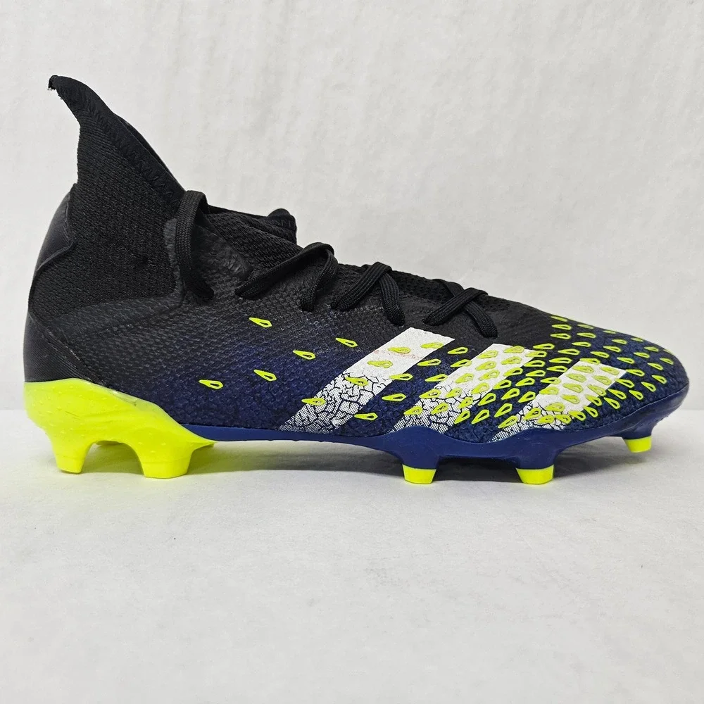 Adidas Predator Freak.3 FG Soccer Cleats FY0610 Black Blue Yellow Mens Size 8